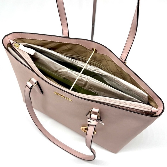 Michael Kors Sheila Large Logo Tote Bag & Matching Bifold Wallet Powder Blush - Picture 9 of 14